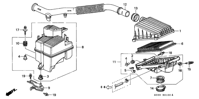 1998 Honda Civic Air Cleaner Diagram