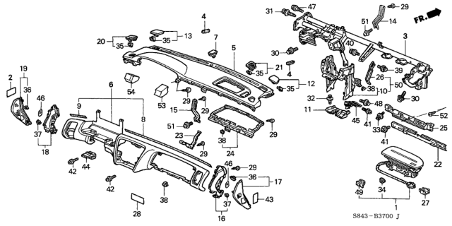 2001 Honda Accord Instrument Panel Diagram