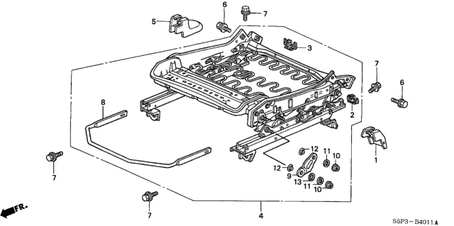 2003 Honda Civic Cover, L. RR. Foot (Inner) *YR239L* (KI IVORY) Diagram for 81596-S5P-003ZC