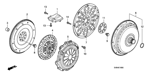 2010 Honda Civic Clutch - Torque Converter (1.8L) Diagram