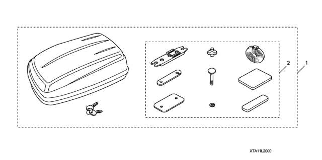 2012 Honda CR-V Roof Rack Box Diagram