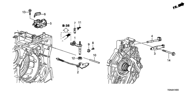 2015 Honda CR-V AT Shift Fork (CVT) Diagram