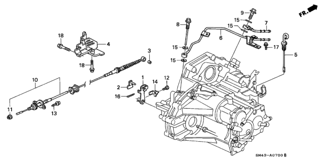 1990 Honda Accord 4 Door EX KL 4AT AT Control Wire Diagram