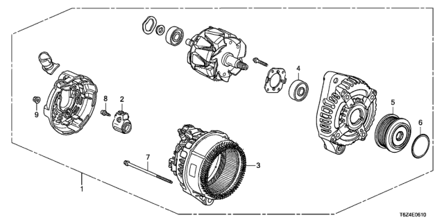 2021 Honda Ridgeline Alternator (Denso) Diagram