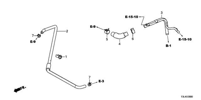 2015 Honda Accord Breather Tube (L4) Diagram