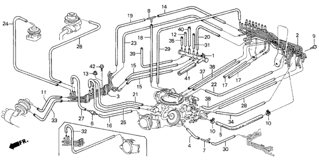 1985 Honda Civic 3 Door ** (1300) KH 4MT Carburetor Tubing Diagram 1