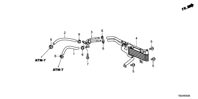 2017 Honda Ridgeline ATF Cooler Diagram