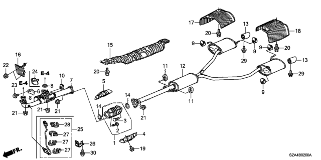 2013 Honda Pilot Converter Diagram for 18160-RN0-A10