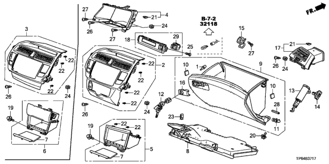 2015 Honda Crosstour Outlet Assy. *NH167L* (Passenger Side) (GRAPHITE BLACK) Diagram for 77630-TP6-A01ZA