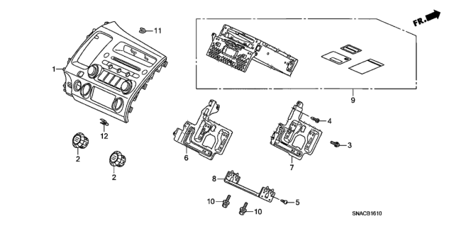 2011 Honda Civic B.Box LH Us 4Sp SRS Diagram for 39171-SNA-A05