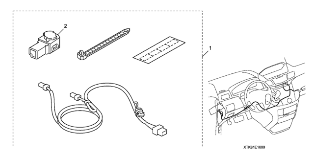 2011 Honda Odyssey Interior Illumination Diagram for 08E10-TK8-100