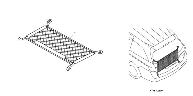 2014 Honda Odyssey Cargo Net Diagram