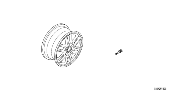 2003 Honda Accord Split-Spoke Wheel (16") Diagram