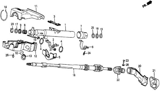 1987 Honda Civic Steering Column Diagram