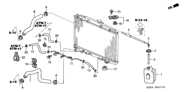 2001 Honda Odyssey Tank, Reserve Diagram for 19101-P8F-A00