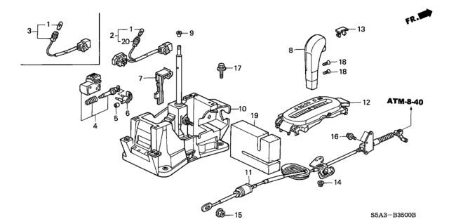 2003 Honda Civic Select Lever Diagram