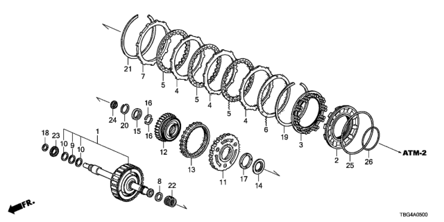 2018 Honda Civic Shim,32X42 G Diagram for 90457-RJ2-000