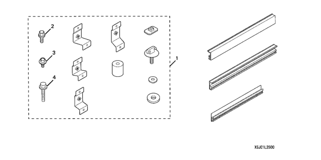 2006 Honda Ridgeline 4 Door RTL (SUNROOF/NAVIGATION) KA 5AT Bed Rail System Diagram