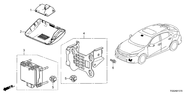 2021 Honda Civic CAMERA SET Diagram for 36163-TGH-A03