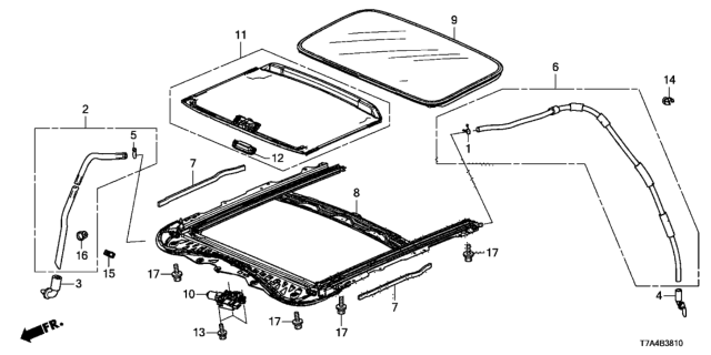 2020 Honda HR-V Sliding Roof Diagram