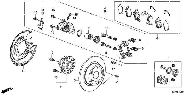 2014 Honda Accord Rear Brake Diagram