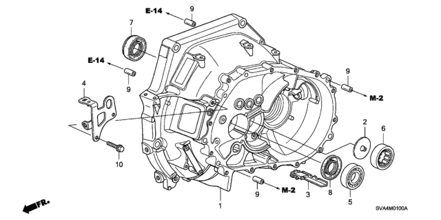 2009 Honda Civic Clutch Case (1.8L) Diagram