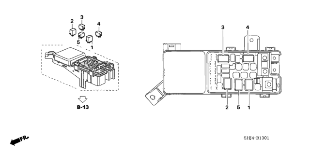 2007 Honda Odyssey Control Unit (Engine Room) Diagram 2