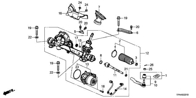 2021 Honda CR-V Hybrid MOTOR COMP, EPS Diagram for 53660-TPG-A10