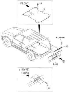 2002 Honda Passport Rear Floor Mat Diagram