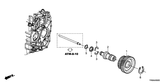 2013 Honda Civic AT Idle Shaft Diagram