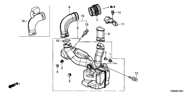 2012 Honda Civic Resonator Chamber (1.8L) Diagram