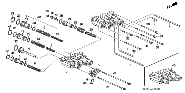 1996 Honda Civic Piston, Third Accumulator Diagram for 27574-P4R-000