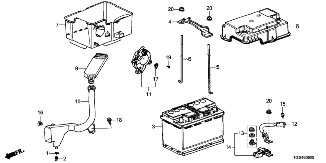 2021 Honda Passport Battery Diagram