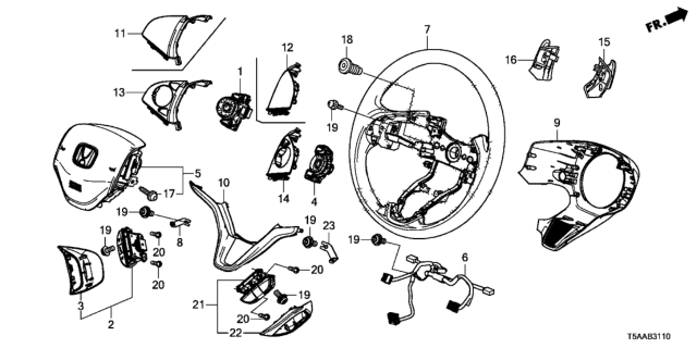 2019 Honda Fit Sw, L. *NH869L* Diagram for 78565-T5A-J81ZB