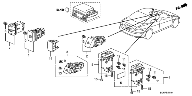 2007 Honda Accord Switch Diagram