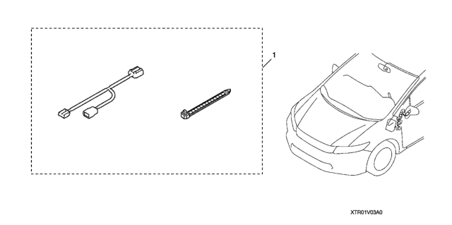 2013 Honda Civic Auto Day & Night Mirror Sub-Harness Diagram