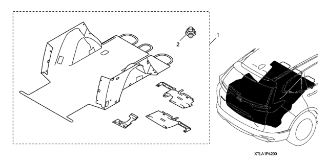 2021 Honda CR-V Cargo Liner (Non Touring) Diagram