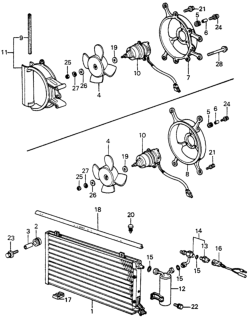 1980 Honda Civic A/C Air Conditioner - Fan Diagram