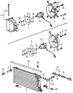 1981 Honda Civic A/C Air Conditioner - Fan Diagram