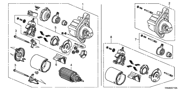 2013 Honda Civic Starter Motor (Mitsuba) Diagram