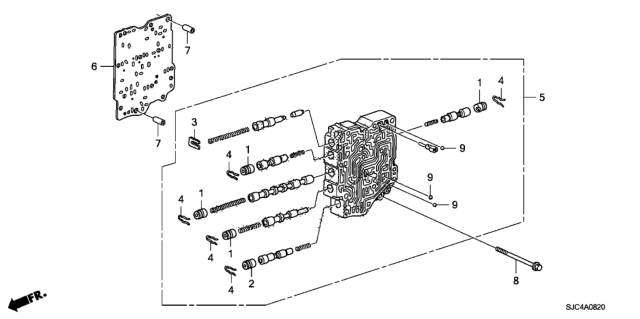 2008 Honda Ridgeline Plate, Secondary Separating Diagram for 27712-RDP-000