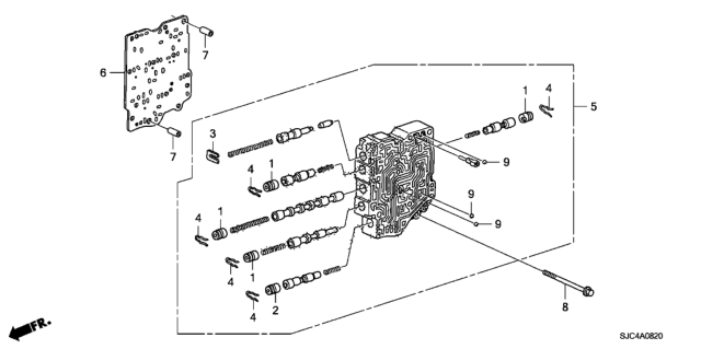 2007 Honda Ridgeline AT Secondary Body Diagram