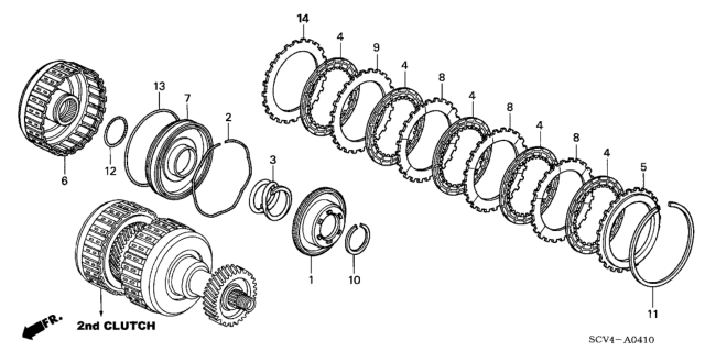 2006 Honda Element AT Clutch (2nd) Diagram