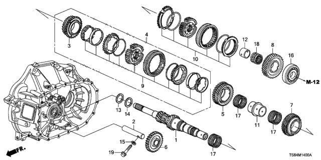 2013 Honda Civic MT Mainshaft (2.4L) Diagram