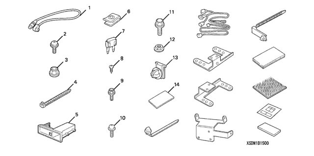 2003 Honda Accord Attachment Kit (XM) Diagram