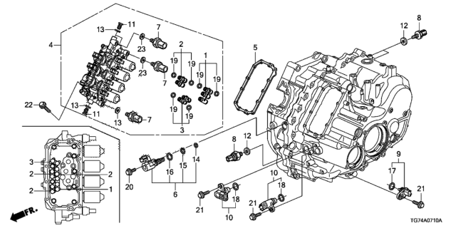 2018 Honda Pilot AT Sensor - Solenoid - Secondary Body Diagram