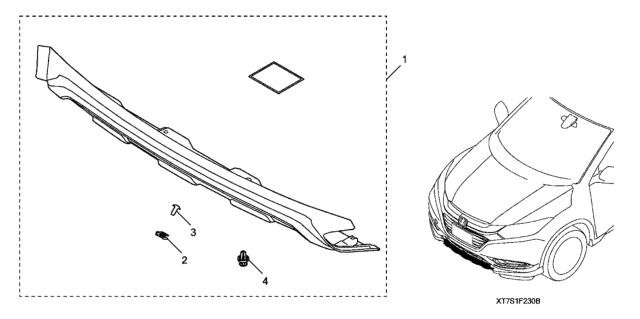 2018 Honda HR-V Front Lower Trim Diagram