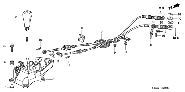 2004 Honda Civic Shift Lever Diagram