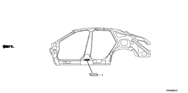 2013 Honda Crosstour 5 Door EXL (4WD) KA 6AT Grommet (Side) Diagram