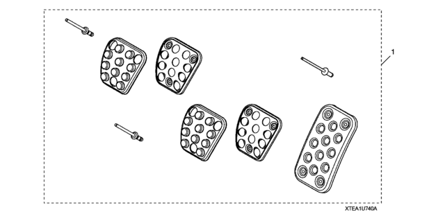 2020 Honda Fit Sport Pedals (M/T) Diagram